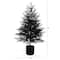 5ft. Artificial Halloween Real Touch Black Norfolk Pine Christmas Tree with Natural Look